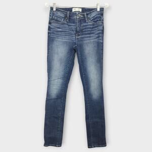 Womens BKE Payton Universal Fit Mid Rise Classic Skinny Blue Jeans 25x32